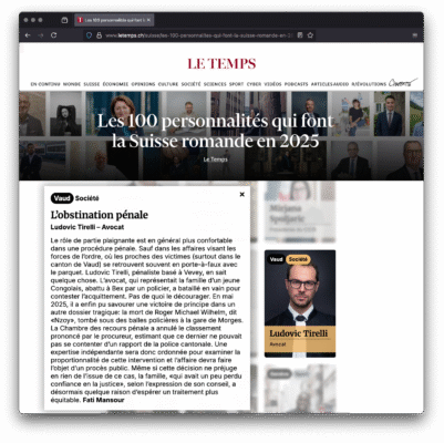 Forum des 100 - Ludovic Tirelli - Penalex Avocats - Obstination pénale